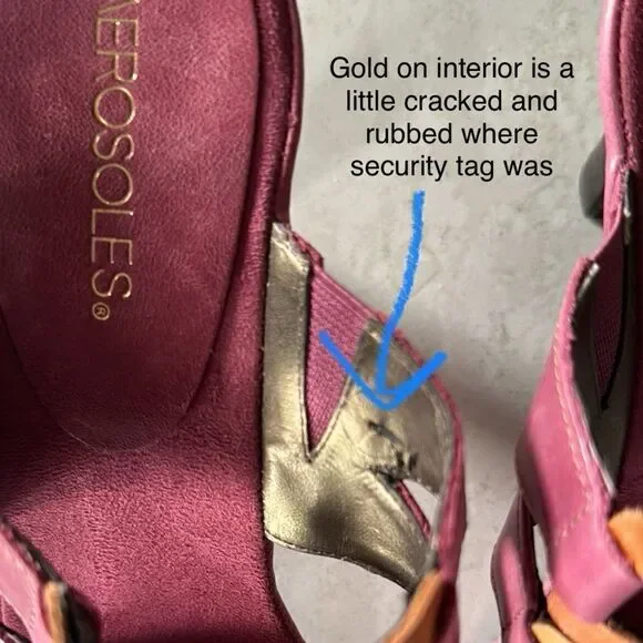 Women's Aerosoles Pink Frothy Open Toe Sandals 10 M - Picture 10 of 11